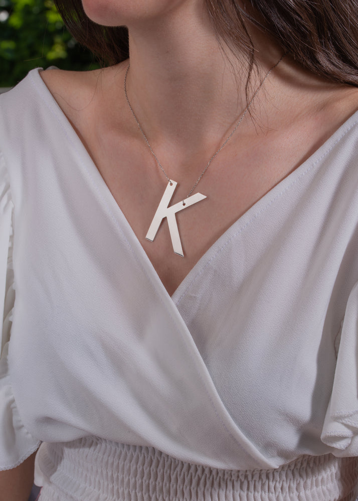 Large Letter Initial Necklace