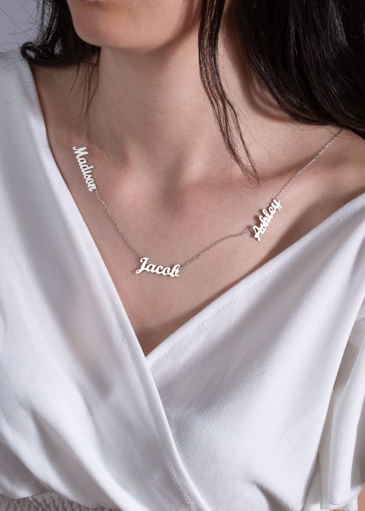 Triple Name Necklace