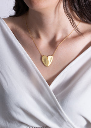 Footprint Heart Necklace