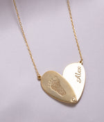 Footprint Heart Necklace