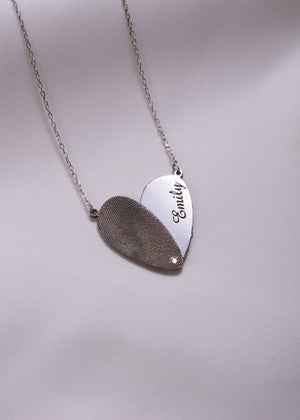 Fingerprint Heart Necklace