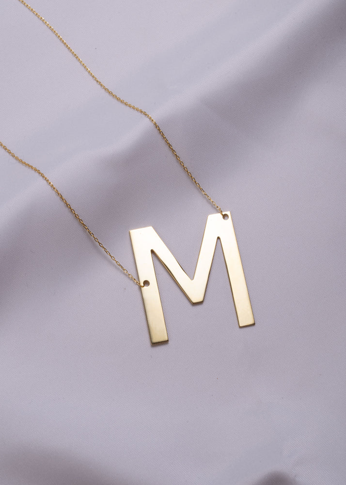 Large Letter Initial Necklace