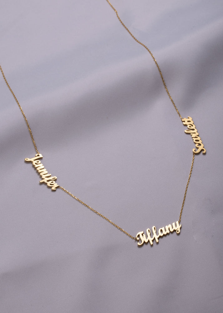 Triple Name Necklace