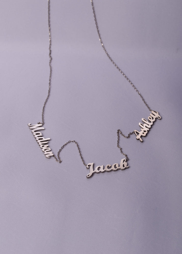 Triple Name Necklace