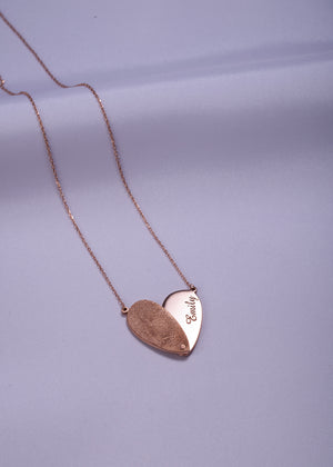 Fingerprint Heart Necklace