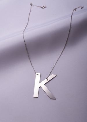 Large Letter Initial Necklace