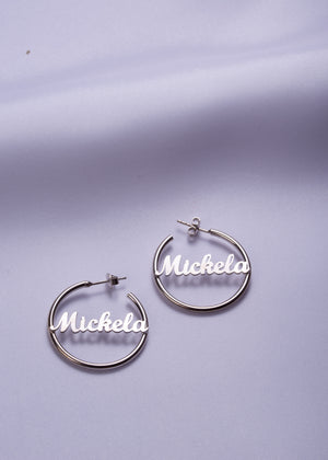 Circle Name Earring