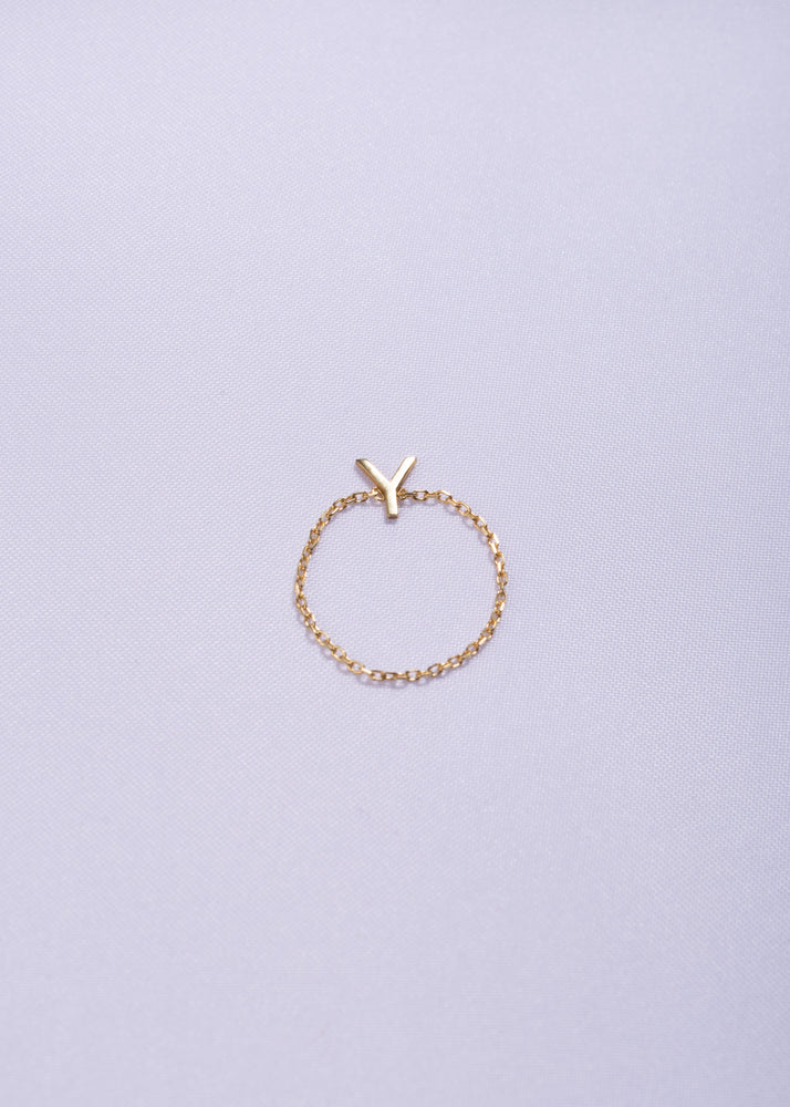 Dainty Initial Ring