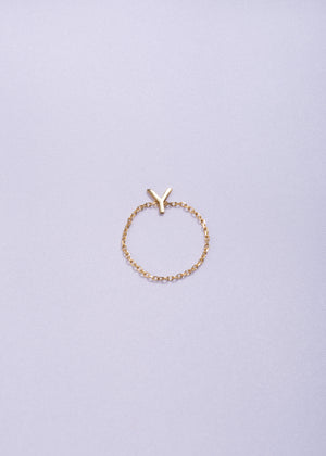 Dainty Initial Ring