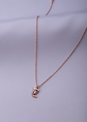 Dainty Old English Initial Necklace