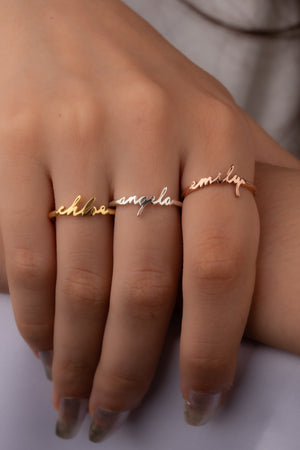 Handwriting Name Ring