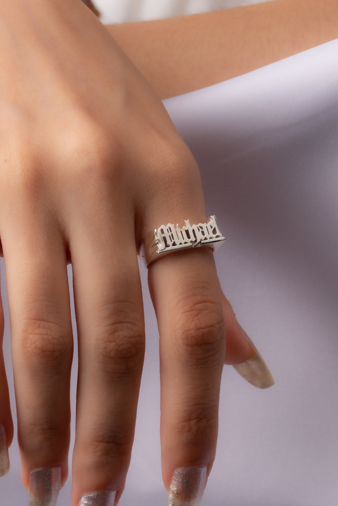 Gothic Name Ring