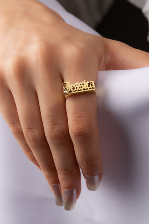 Gothic Name Ring