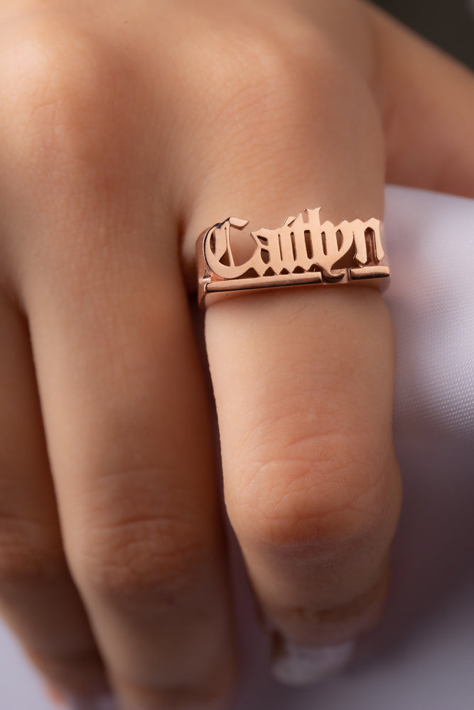 Gothic Name Ring