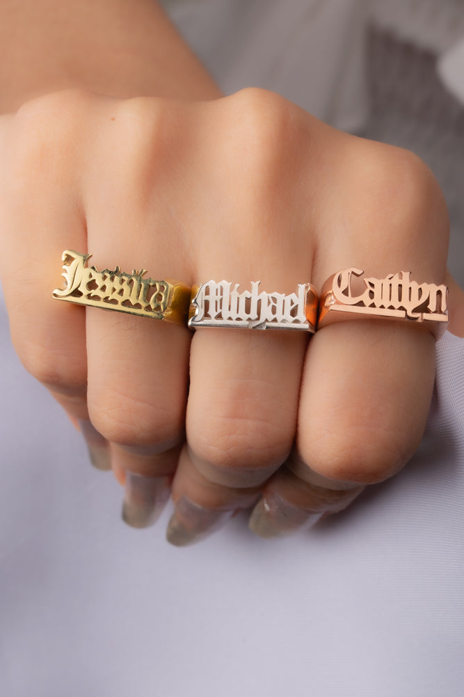 Gothic Name Ring