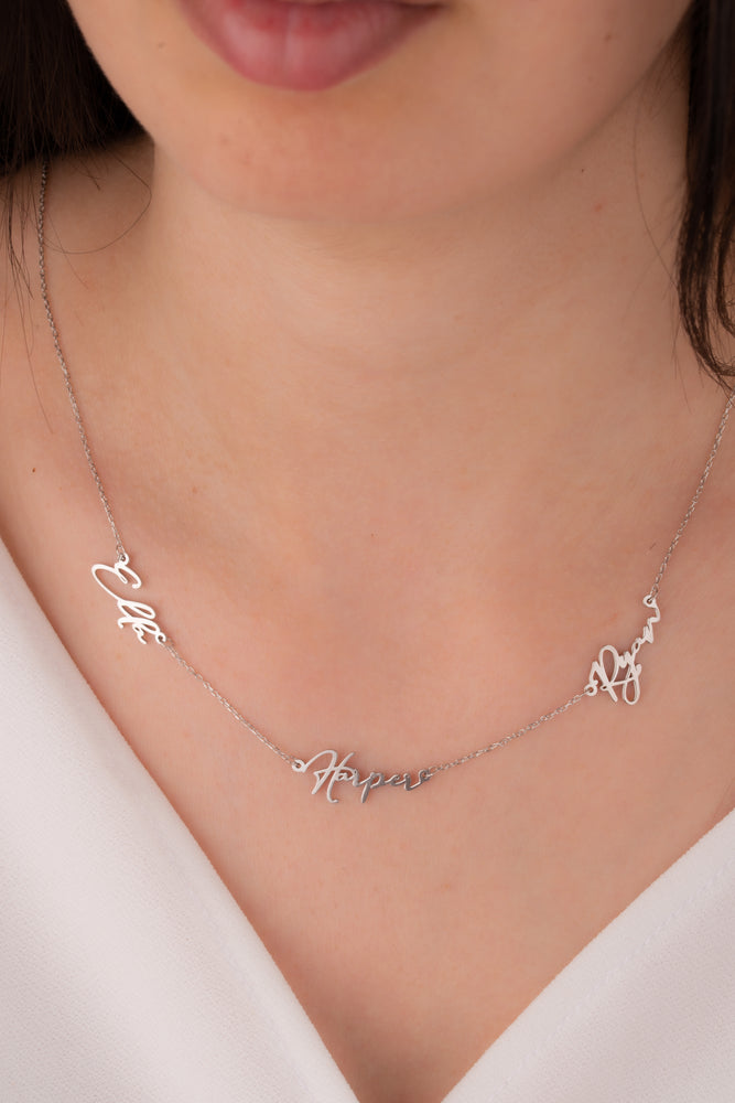 Three Names Necklace