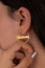 Circle Name Earring